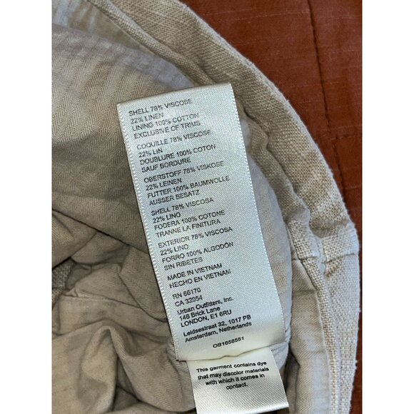 Free People We The Free Charley Linen Vest Summer Khaki Women size Large - Picture 9 of 9